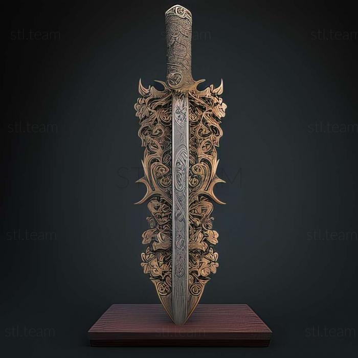 3D model Sword of Asumi game (STL)